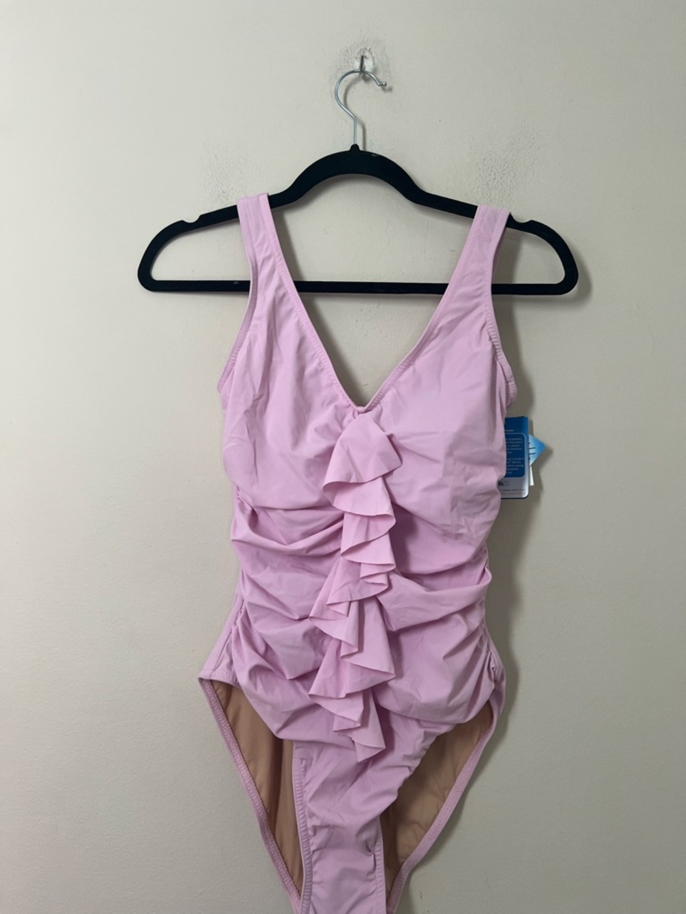 Karla Collette light  Pink Floral-Front V-Neck One-Piece Swimsuit - Picture 10 of 16